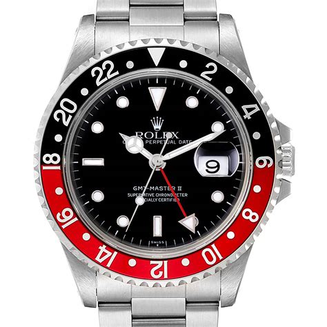 2000 rolex gmt black dial and bezel red gmt hand|Rolex gmt 16710 for sale.